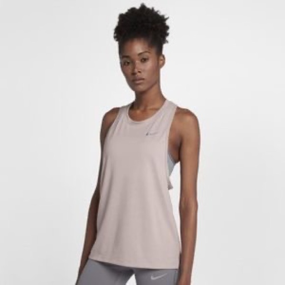 Women’s Nike Breathe Tailwind Running Tank (soft pink)